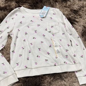 Floral Knit Crew Neck Sweater